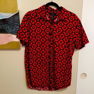 Men’s red floral shirt